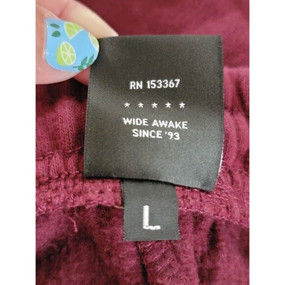 Insomniac "All Are Welcome Here" Maroon Sweatpants L - Picture 5 of 5